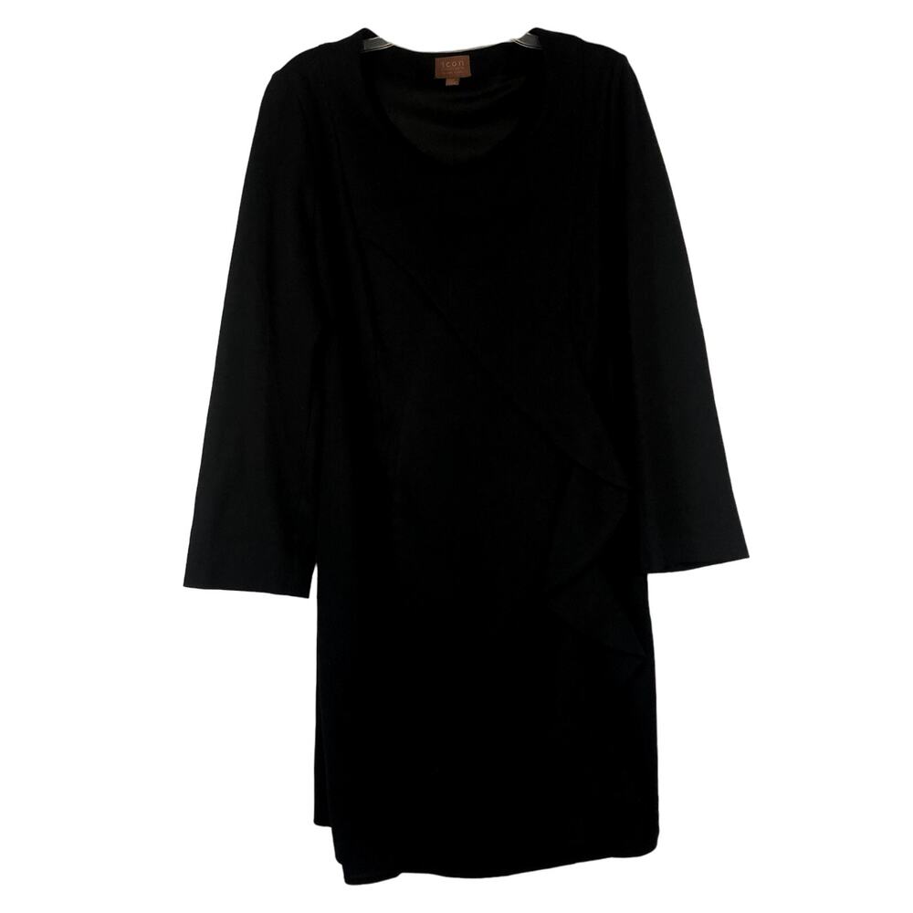 Icon Collection By Lane Bryant Dress Ruffles Size 16 Black =Y